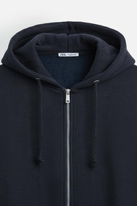 Sweat à capuche zip - Blanc Cassé