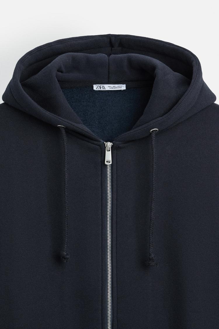 Sweat à capuche zip - Blanc Cassé