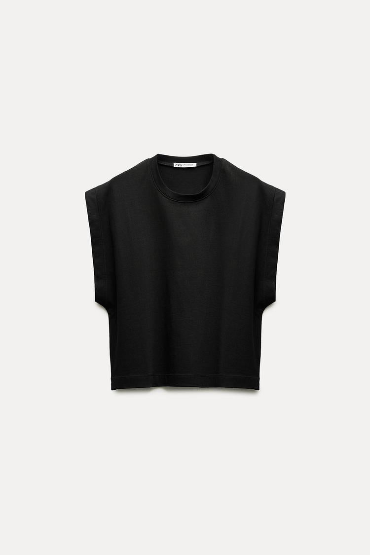 T-shirt épais effet délavé -Noir