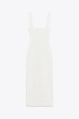 ROBE DECOLLETÉ CARRÉ STRETCH