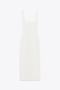ROBE DECOLLETÉ CARRÉ STRETCH
