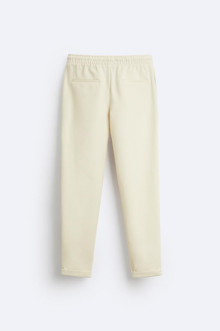 Pantalon style jogging - écrue