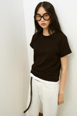 T-SHIRT COTON MANCHES COURTES