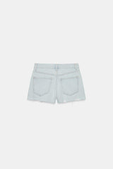 SHORT EN DENIM TRF DÉCHIRURES TAILLE MOYENNE