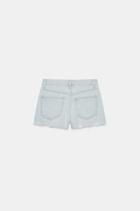 SHORT EN DENIM TRF DÉCHIRURES TAILLE MOYENNE