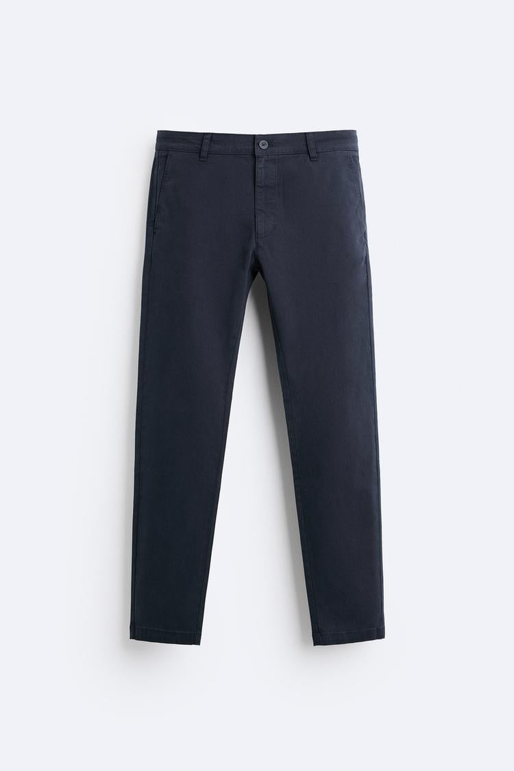 Pantalon chino coupe moulante - Bleu marine