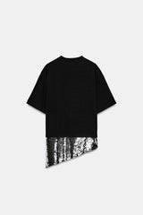 T-SHIRT ASYMÉTRIQUE PAILLETTES