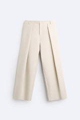 Pantalon coupe large a plis - Noir