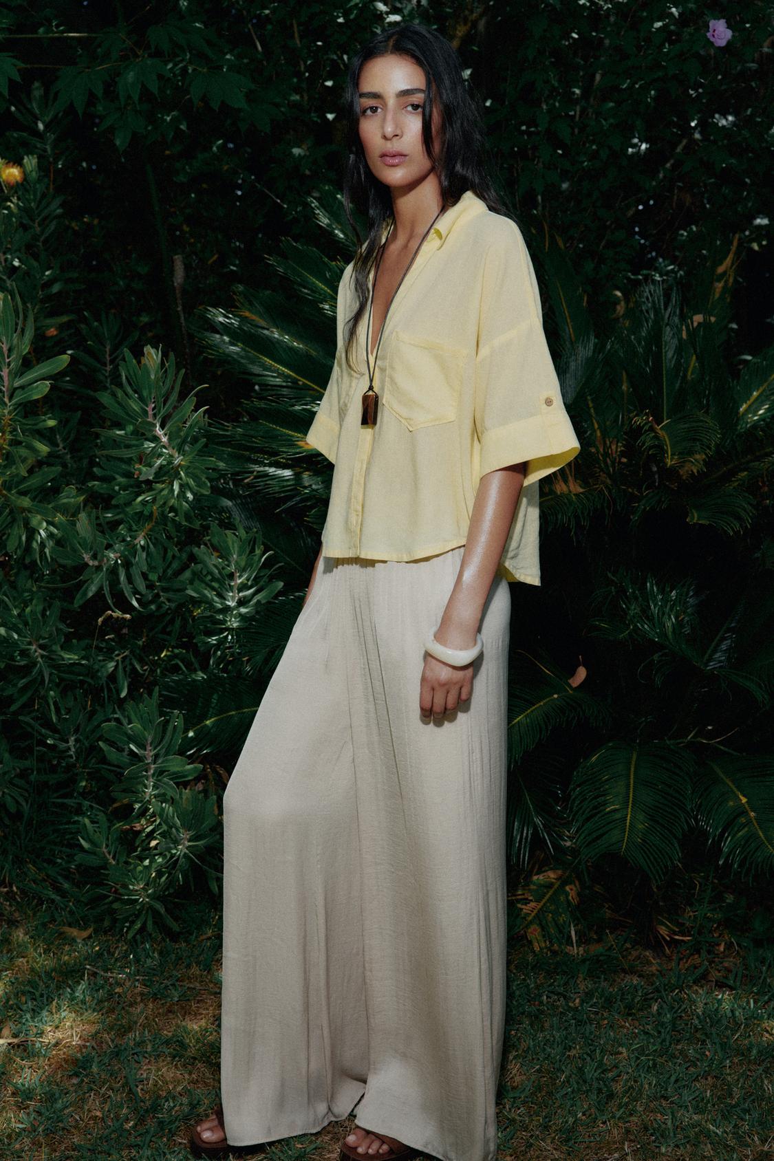 CHEMISE COURTE EN LIN