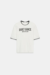 T-SHIRT INSCRIPTION LISERES CONTRASTANTS