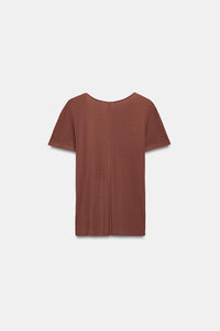 T-SHIRT FLUIDE A MANCHES COURTES 2