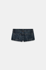SHORT MINI EN DENIM TRF TAILLE BASSE