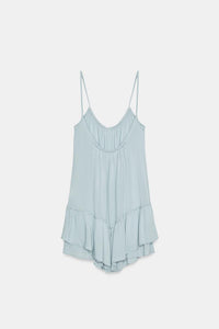 ROBE COURTE FLUIDE À VOLANT