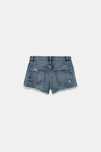 SHORT EN DENIM TRF TAILLE HAUTE DÉCHIRURES