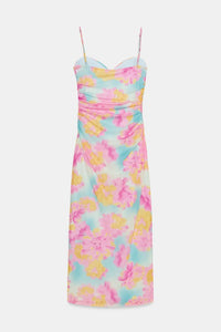 ROBE MI-LONGUE EN TULLE IMPRIMÉE