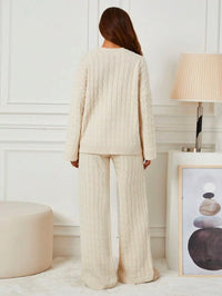 Ensemble pull 2 pièces Top manches longues - Beige