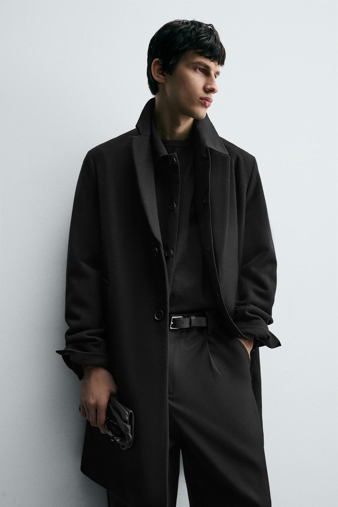 MANTEAU REGULAR FIT AVEC LAINE