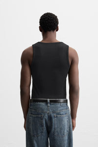 T-SHIRT DÉBARDEUR BASIQUE CÔTELÉ