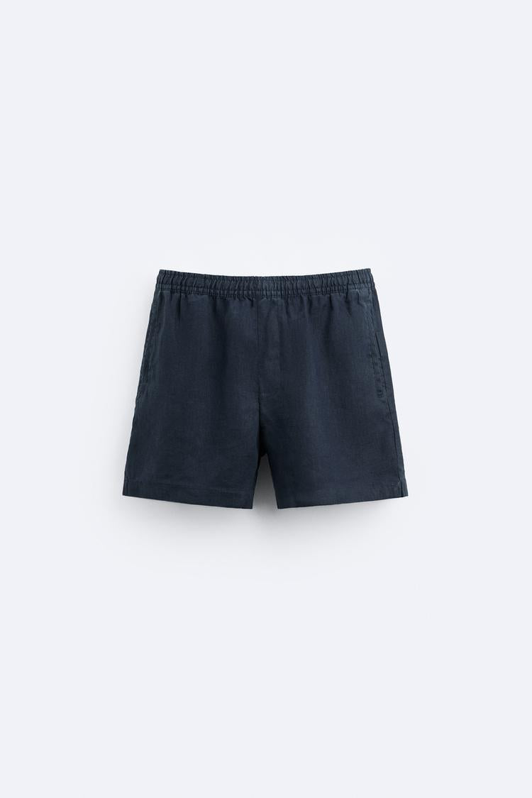 Short en Lin - Bleu Marine