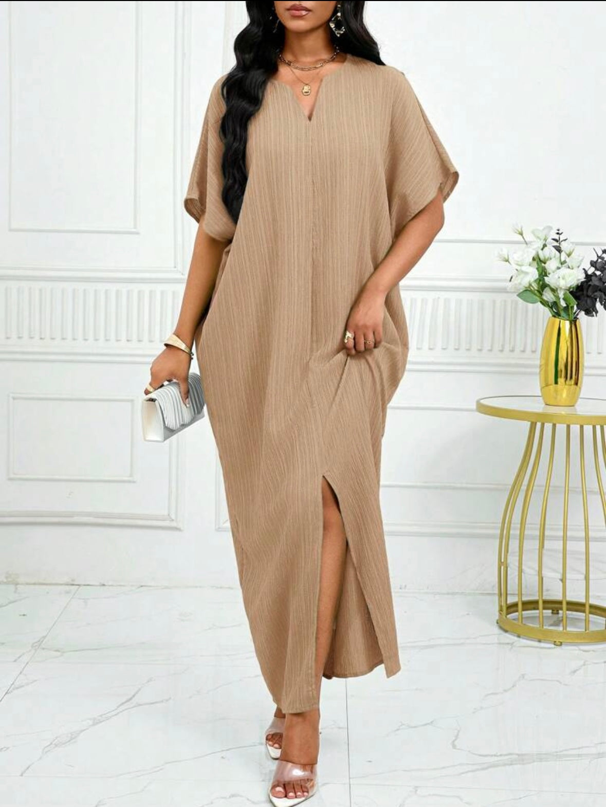 Robe caftan - Kaki