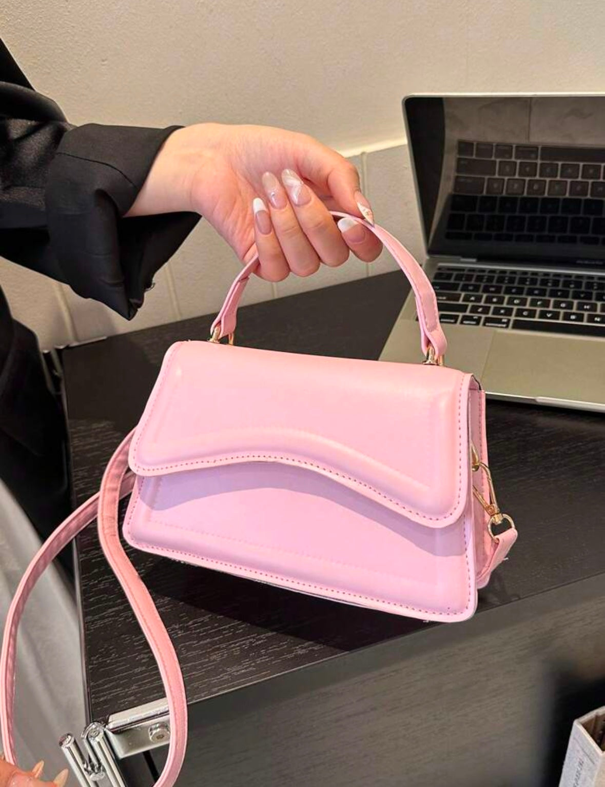 Mini sac carré léger - Rose bonbon