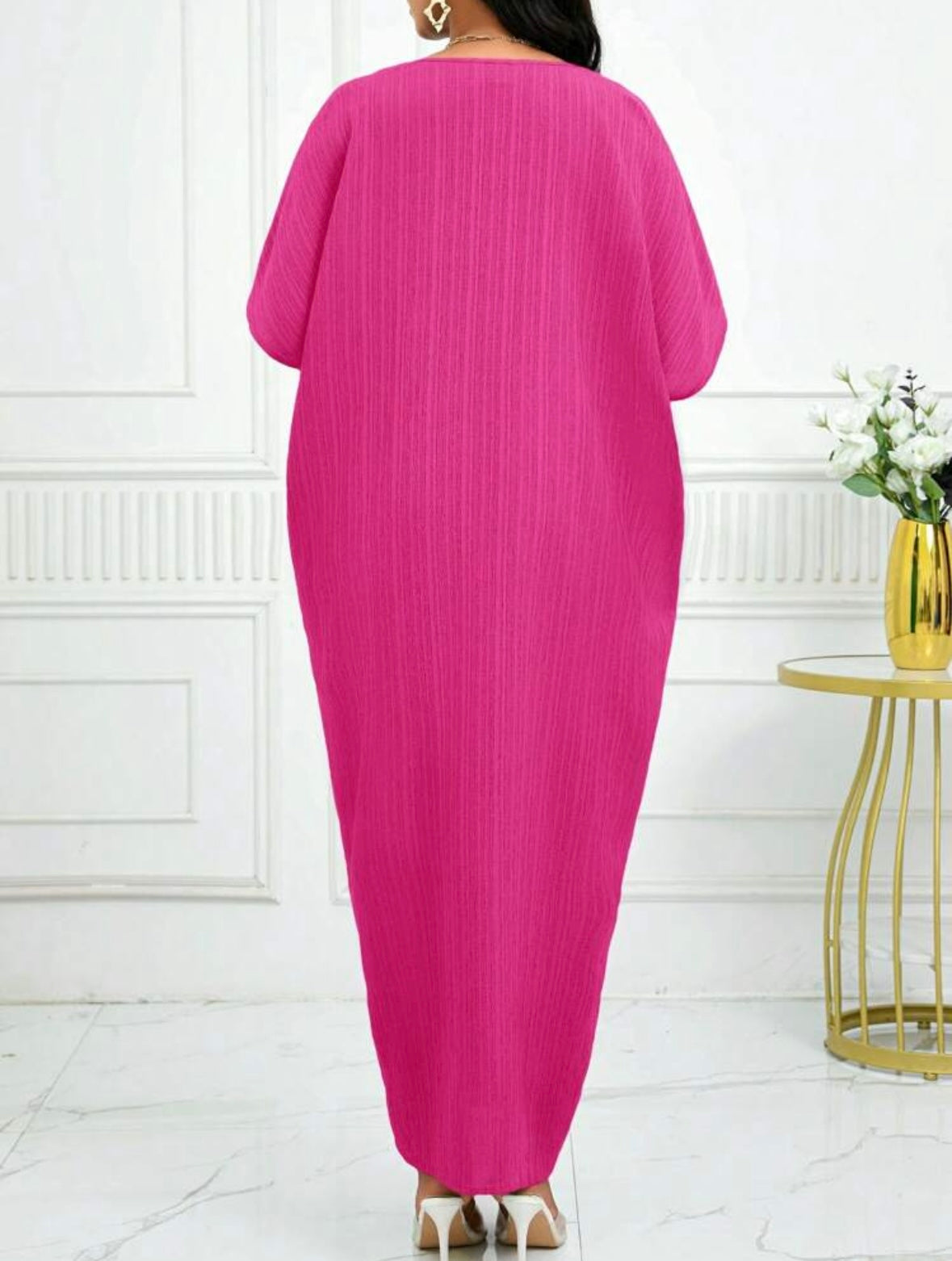 Robe caftan - Rose vif