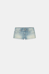 SHORT MINI EN DENIM TRF TAILLE BASSE
