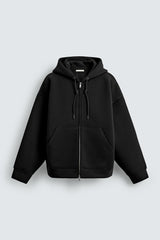 SWEAT À CAPUCHE EFFET NEOPRÈNE