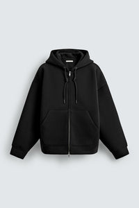 SWEAT À CAPUCHE EFFET NEOPRÈNE