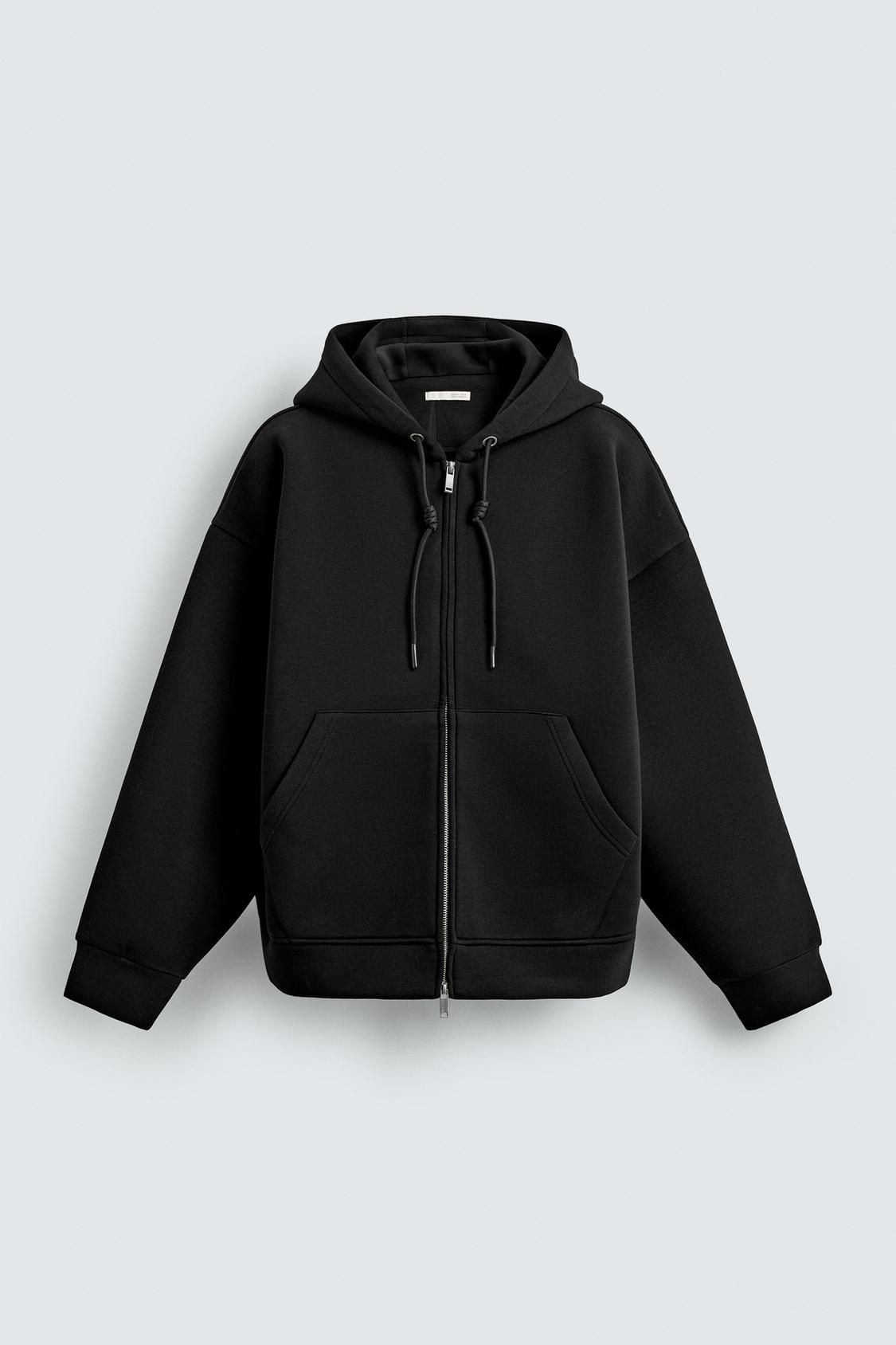 SWEAT À CAPUCHE EFFET NEOPRÈNE