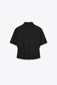 CHEMISE AJUSTÉE AVEC LIN DOUBLE ÉPAISSEUR