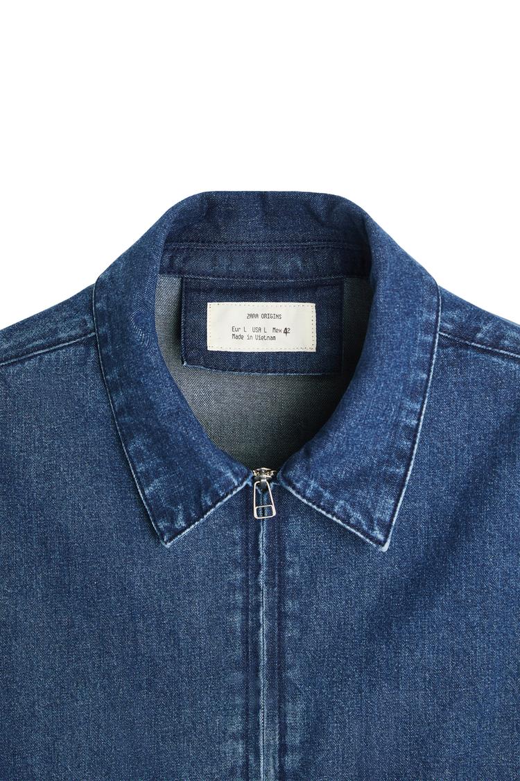 Veste en jean à zip