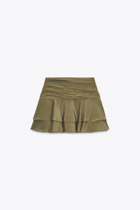 JUPE-CULOTTE À VOLANTS
