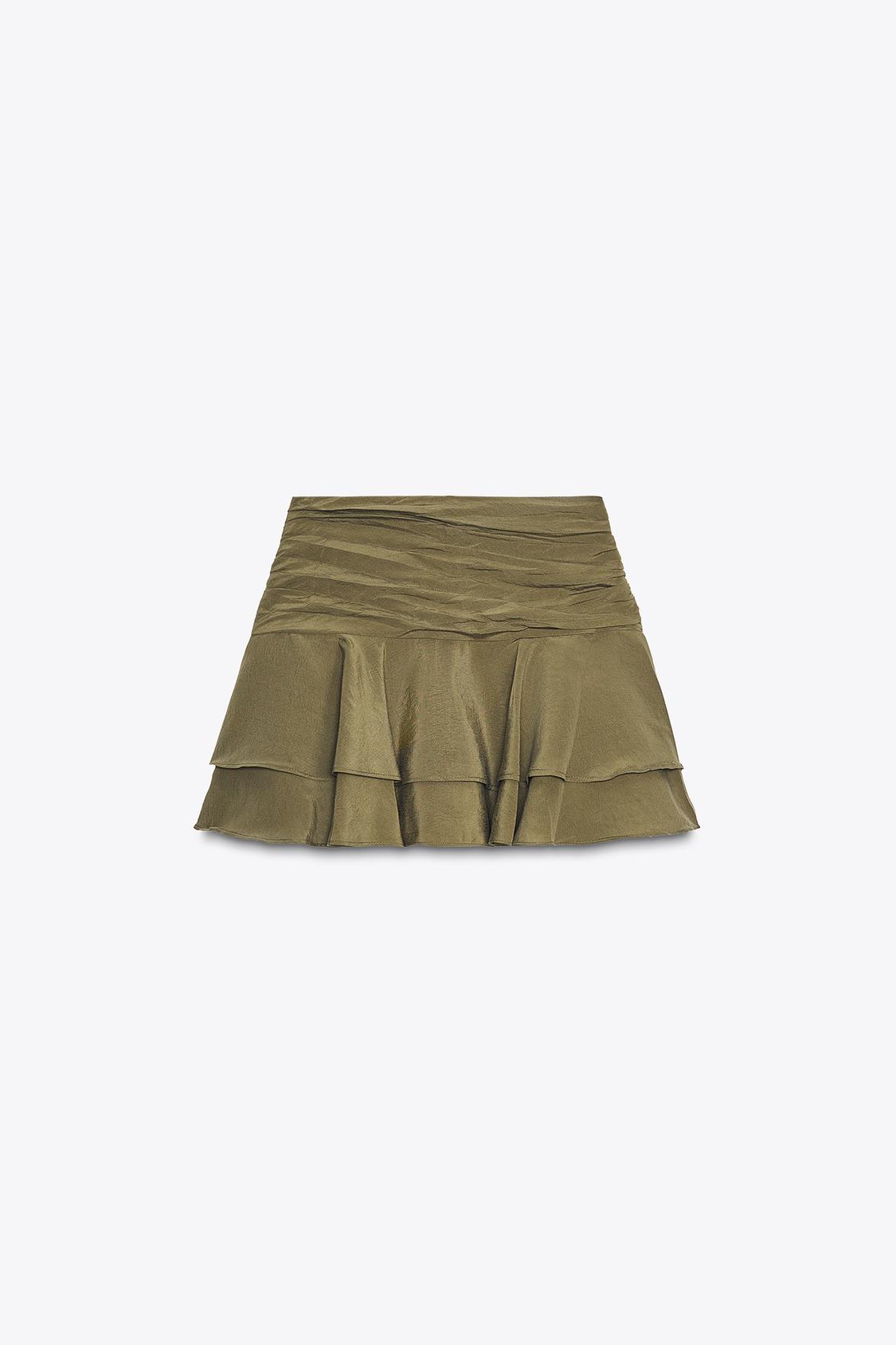 JUPE-CULOTTE À VOLANTS