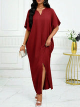 Robe caftan - Rouge foncé