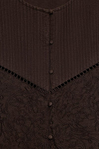 ROBE COURTE EN POPELINE BRODÉE