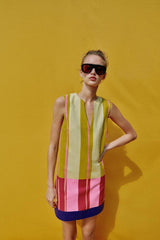 ROBE COURTE À RAYURES