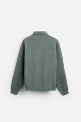 Sweat a zip sur le col - Noir