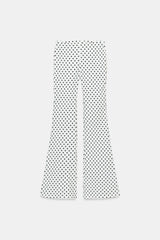 PANTALON FLARE STRETCH À POIS