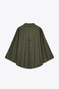 CHEMISE MANCHE LARGE AVEC LIN