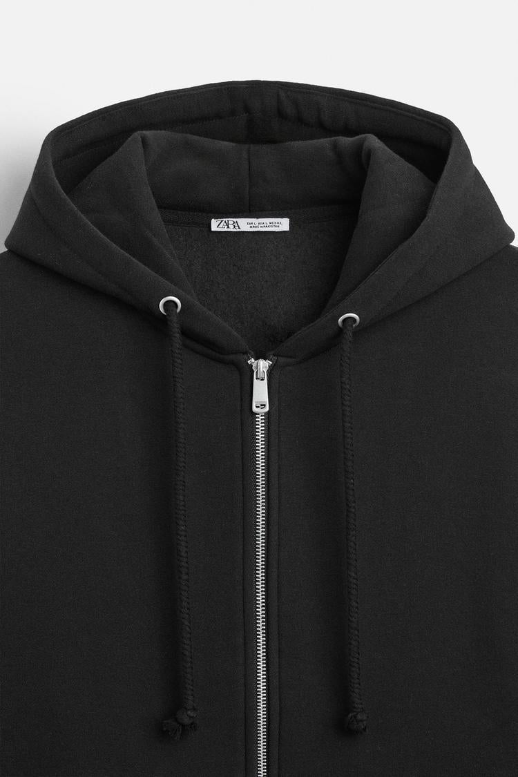Sweat à capuche zip - Blanc Cassé