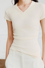 T-SHIRT DRAPÉ EN LIN