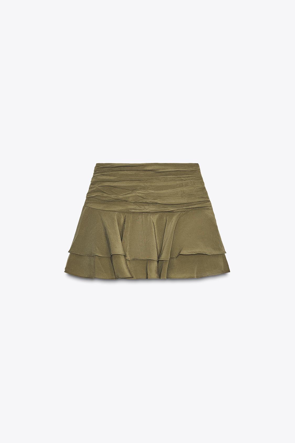 JUPE-CULOTTE À VOLANTS