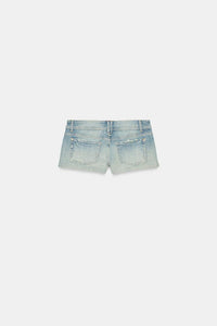 SHORT MINI EN DENIM TRF TAILLE BASSE