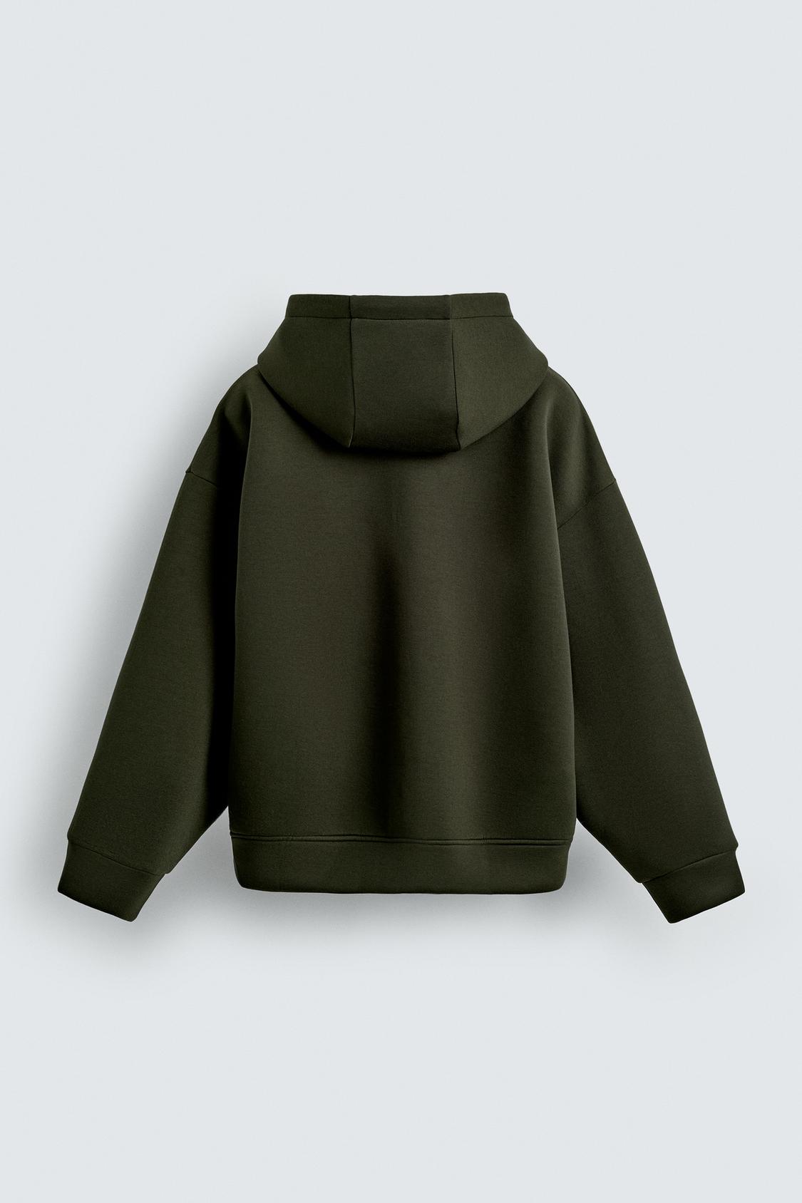 SWEAT À CAPUCHE EFFET NEOPRÈNE