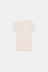 T-SHIRT POINTELLE FLEURS