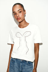 T-SHIRT À NŒUD SUR L'AVANT