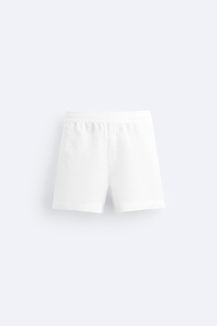 Short en Lin - Blanc