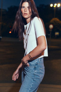GILET EN MAILLE MANCHES COURTES