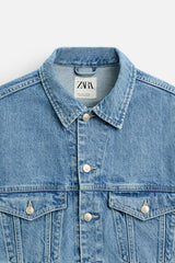 Veste en jean coupe carrée